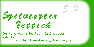 szilveszter hettich business card